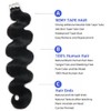 Body Wave Tape in Hair Extensions Human Hair Jet Black#1