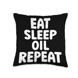 Eat Sleep Oil Repeat Massagist Throw Pillow