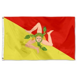 Sicily Flag 3' X 5' Indoor Outdoor Farmer Banner Home Garden Decoration