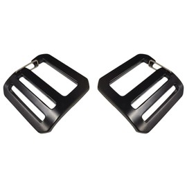 2PCS G Hook Buckles Tactical Adjustable Webbing G Shaped Wave Buckle with Adjustable Spring Door, G-Clip Backpack Strap Belt Carabiners Bag Hardware Accessory(1Left&1Right),1.5 Inch(38mm),Black