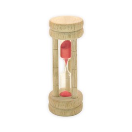Fackelmann Egg Timer with Sand 10x3,5cm of Beech, Wood Beige, 10 x 3.5 x 3.5 cm
