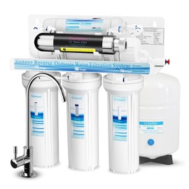 Geekpure 6 Stage Reverse Osmosis RO Drinking Water Filter System with UV Filter-75GPD