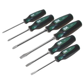 SK Hand Tool 86336 Cushion Grip Auto Screwdriver Set, 6-Piece