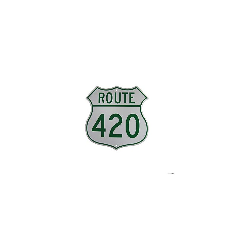 US HIGHway Route 420 Embossed Metal Sign Funny Weed Humor