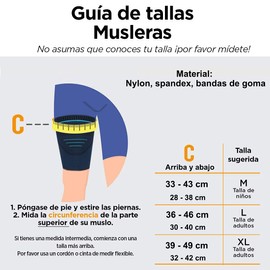 MCSWKEY Soporte de Muslo, 2 Piezas Protector de Muslos Anti-Rozaduras, Muslera de Compresión de Silicona Antideslizante, Musleras Deportivas para Hombre o Mujer, Muslera Soporte de Muslo Traspirable Antirosaduras para Correr, Andar en Bicicleta y Aptitud