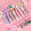GERUI Pack of 10 Multicoloured Pens 10 in 1 Retractable