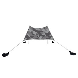 Neso Tents Grande Beach Tent, 7ft Tall, 9 x 9ft, Reinforced Corners and Cooler Pocket (Grey Camo)