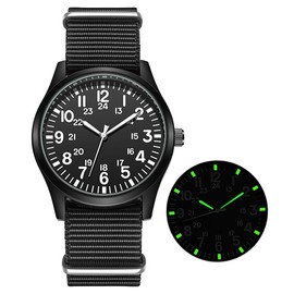 YOOTEN Mens Military Watches Luminous Outdoor Sport Analog Watch (Black)