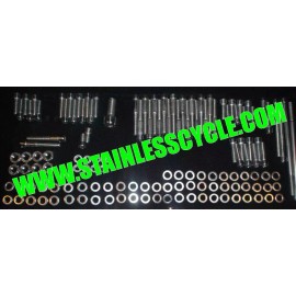 Stainless Cycle Honda CR125 Elsinore 1981 1982 Stainless Bolt Engine Set Kit CR125r Polished