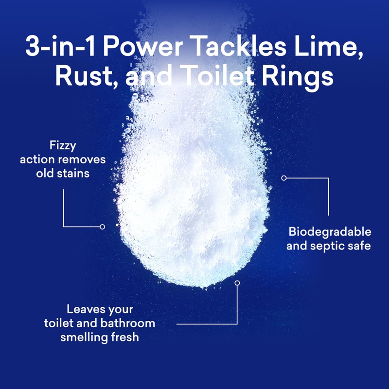 BLUELAND Toilet Bowl Cleaner Tablets, 2-Pack, 28 Count, Peppermint Eucalyptus,