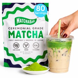 MATCHABAR Classic Matcha - Polvo de té verde de grado ceremonial 2.8 Ounce (Pack of 1)                                                                