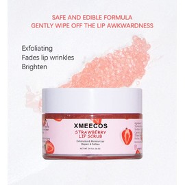 Xmeecos Exfoliante Labial De Fresa, Hidratante, Reparador Y Suavizante De Labios  Sin Crueldad Animal  Exfoliante 1,05 Onzas (Paquete De 1)           
