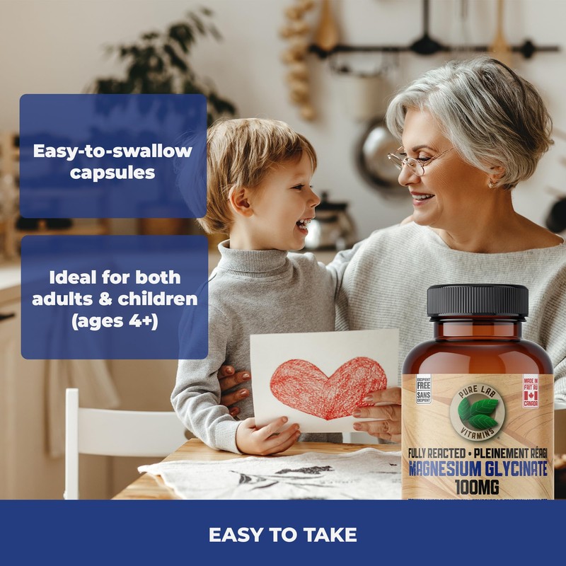 Pure Lab Vitamins Magnesium Glycinate Fully Reacted 100mg – 150