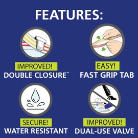 Hefty Shrink-Pak Hanging Vacuum Storage Bags – For Clothes, Pillows, Towels, Blankets & More – Space Saver Vacuum Suction Sealer Bags for Home or Travel – 3 Extra Long Hanging Bags, 60 x 27 Inches