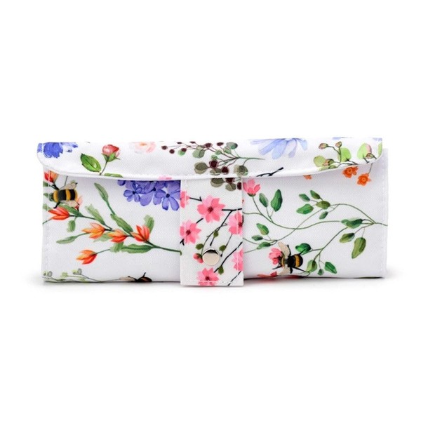 LK Trend & Style Schreibwaren-Set mit Blumenmuster, 8-teilig, Wickeletui aus