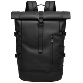GYakeog Rolltop Backpack Waterproof for Men and Women 33L Large Bicycle Backpack 15.6 Inch Laptop Backpack Lightweight Perfect for Work School Travel and Outdoor Activities Black, black, L, Casual