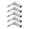 5pcs Right Angle 6.35mm Mono Phone Plug Guitar Audio Jack