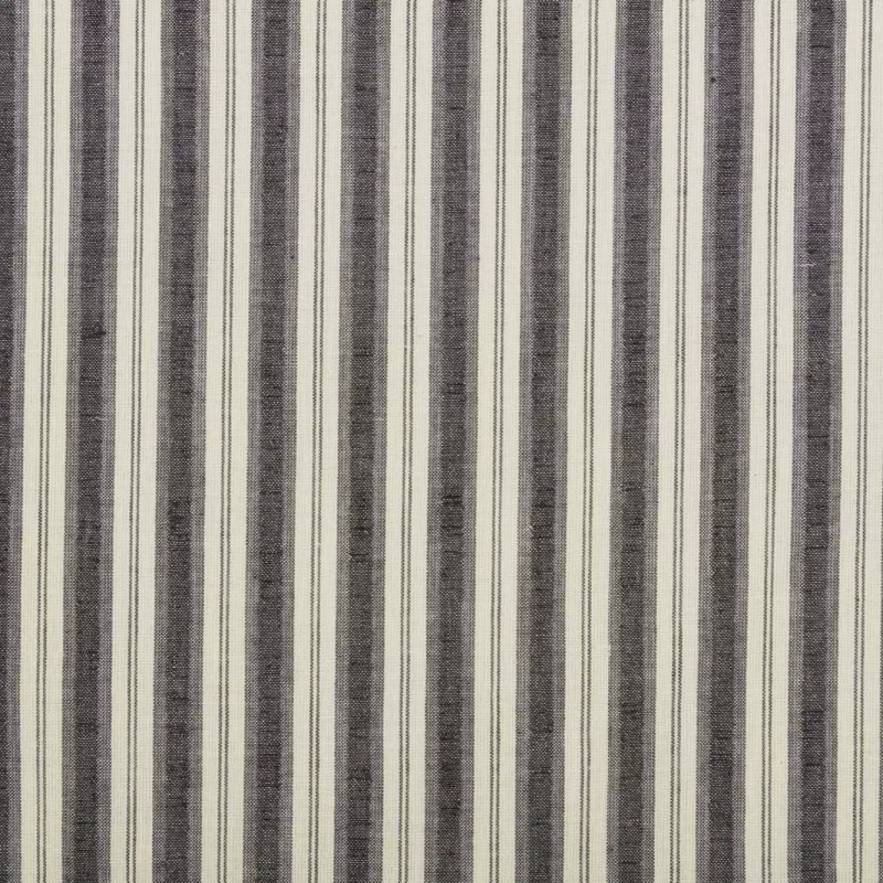 VHC New Primitive Farmhouse WHITE BLACK STRIPED TICKING TIERS Curtains