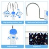 CTOHN 12 Pieces Outer Space Shower Curtain Hooks Rings, Galaxy