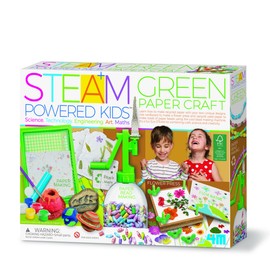 Green Paper Craft | Steam Powered Kids | Recycling Paper Craft Kit | Eco STEAM Kit - Craft, Science & Activity | 5+