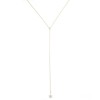 VingTAINE C3149 Y-Shaped Long Chain Necklace with Stones, Cubic Zirconia,