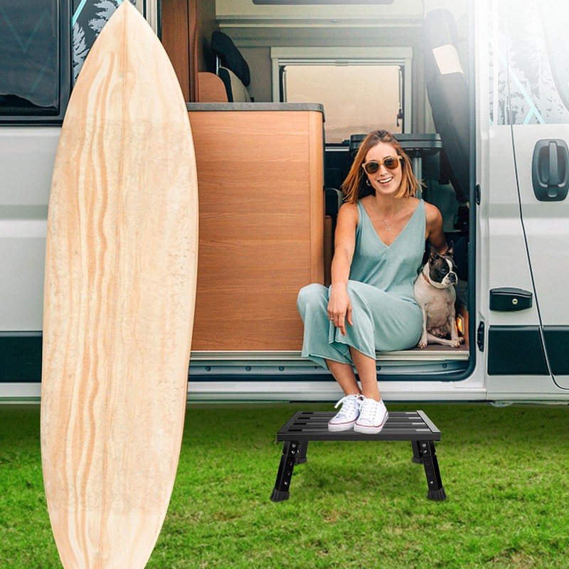 Marudina Large Platform RV Step with Cloth Cover and Anti-Slip