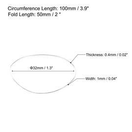 MECCANIXITY 1000 Pack Rubber Band Stretchable Rubber Elastic Band Clear 32mm x 1mm Hair Rubber Bands for Home Office