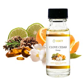 YANCY Clove Cedar Luxury Collection Fragrance Oil (1/2 oz), Earthy Clove and Cedarwood Aroma, Versatile Scent for Diffusers, Oil Burners & Aroma Lamps, Grounding Fragrance for Cozy Vibes