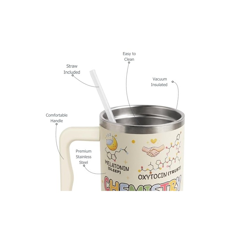 Chemistry Gifts 40oz Tumbler, Chemistry Teacher Gifts for Women, Chemistries