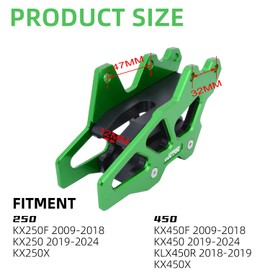 AnXin - Protector de cadena CNC para motocicleta KX250F 2009-2018 KX250 2019-2024 KX450F 2009-2018 KX450 2019-2024 KLX450R 2018-2019 KX25 XXXXXXX450X