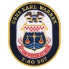 5" USNS  EARL WARREN T-AO-207 EMBROIDERED JACKET PATCH