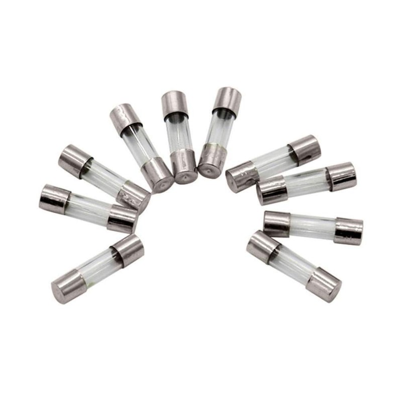 72PCS Fast-Blow Glass Fuse Assortment Kit 6x30mm Ampere Values: 0.5A-30A