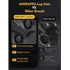 MIKKUPPA M14x1.5 Black Lug Nuts - One-Piece Chrome OEM Factory