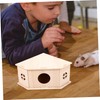 Levemolo Wooden Small Pet House Triangle Hideout for Hamsters Squirrels