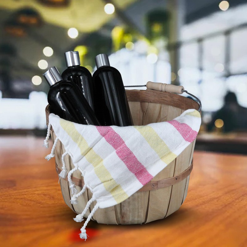 SSWBasics One Peck Basket With Handle - Set of 3