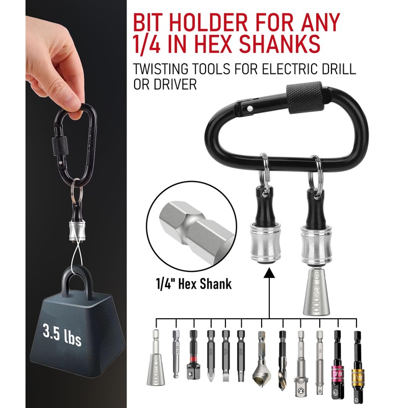 Katerk 2 pcs Wire Twister Tool for Drill with Silver