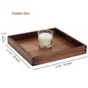 MAGIGO 12 x 12 Inches Small Square Black Walnut Wood