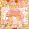 Groovy Birthday Decorations for Girls Kids Retro Hippie Daisy Flower