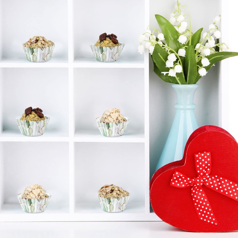 600 count Green Mini Cupcake Wrappers Liners for Baking Greenery