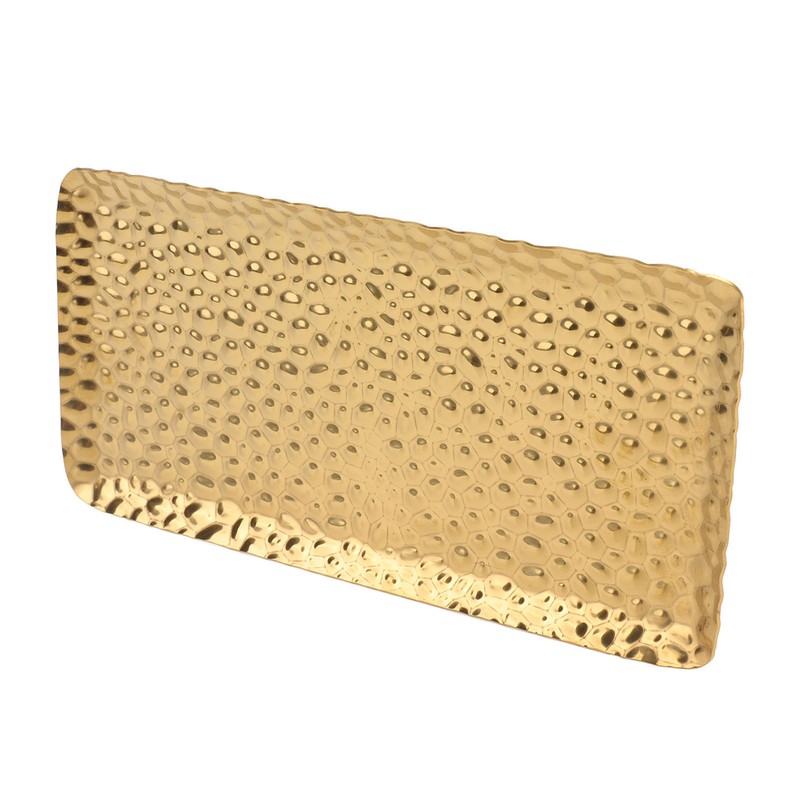 Hammered Tray Exquisite Odorless Stainless Steel Serving Tray for Living