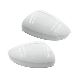 Car Door Wing Mirror Cover Cap Replacement Cover Protectors For VW Tiguan MK2 2017 2018 2019 2020 White (Left + Right Side)