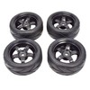 Apex RC Products 1/10 On-Road 12mm Black 5 Spoke Wheels
