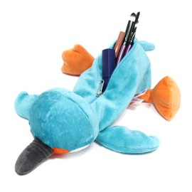 NICI kingfisher Cosmetic Bag, For women, Ladies Figure case, Lip case, for Makeup and Essentials, Animal Figure Bag, Daily Cosmetic Bag, Black