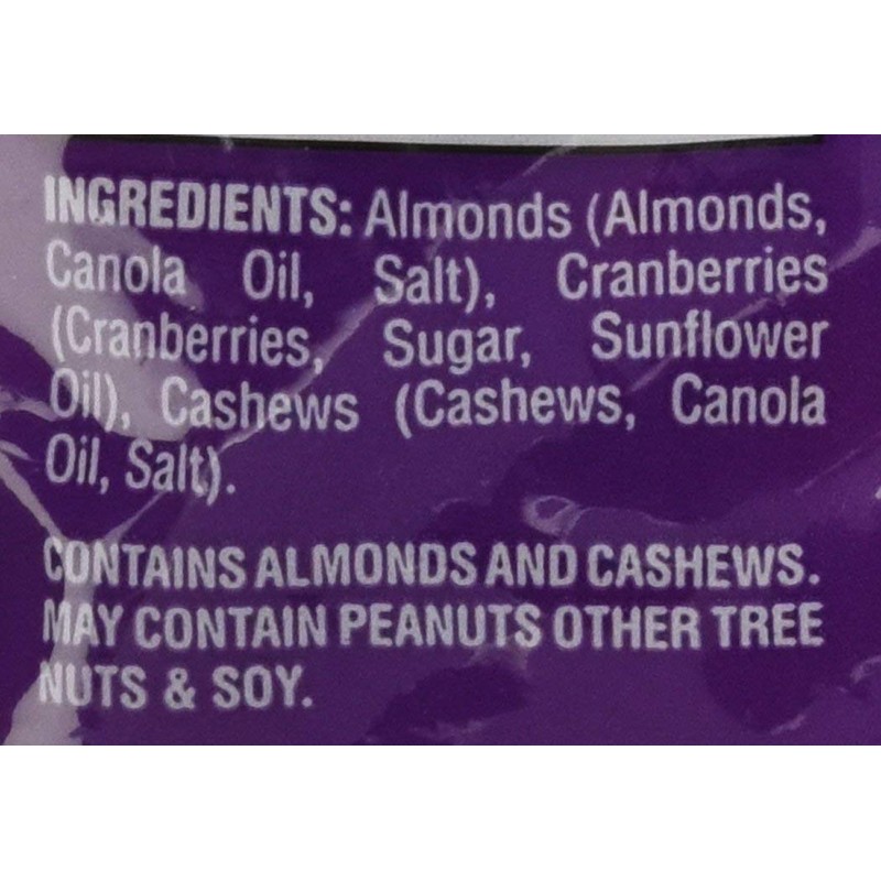 Trader Joe's Simply Almonds, Cashews & Cranberries Trek Mix...16 oz.