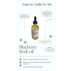 Generic Blueberry Body Oil with Lavender and Geranium, enriched with Vitamin E, natural