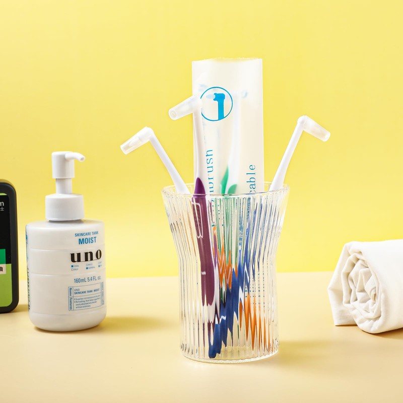 WLLHYF 4 Pcs Tuft Toothbrush Tufted Brush, Interspace Toothbrushes End-Tuft