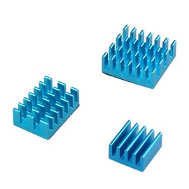 Jopto Aluminum Heatsink with Thermal Tape Compatible with Raspberry Pi 4 Model B, Raspberry Pi 4B - Blue (Raspberry Pi Board is NOT included)
