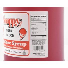 Snappy Snow Cone Syrup - Tiger's Blood - 1 Gallon