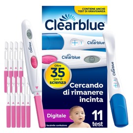 Test di ovulazione Digitale e Test di gravidanza Clearblue - Individua i tuoi 2 giorni di picco di fertilità, 10 test + 1