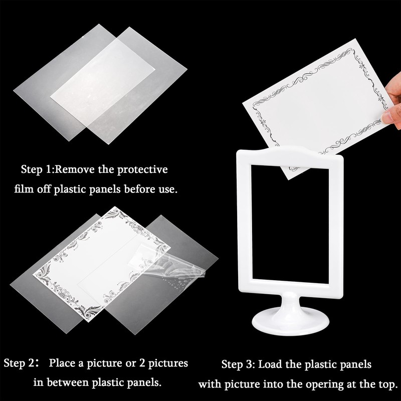 Lawei 10 PCS Double Sided Standing Picture Frames 4x6 Inch,